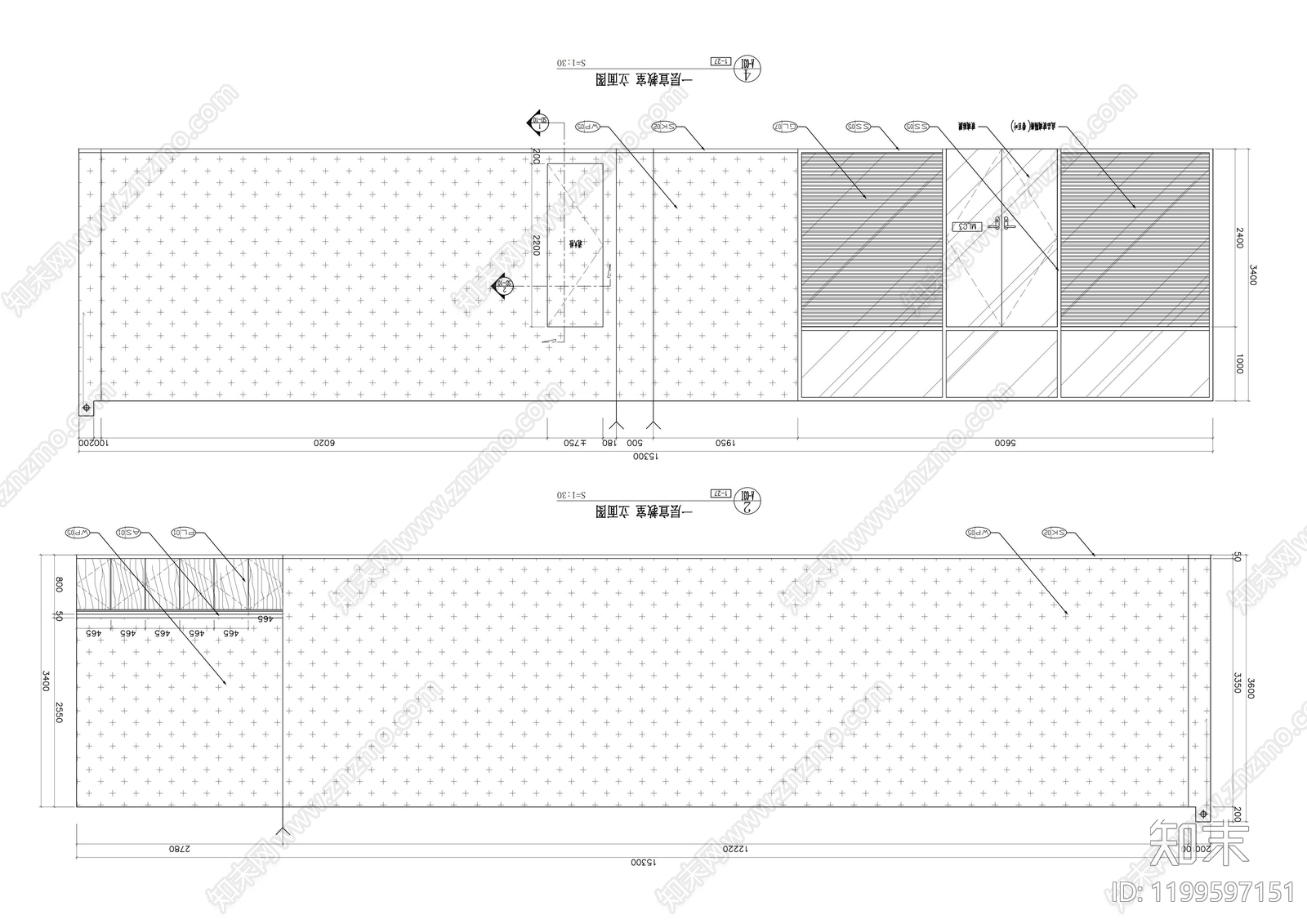 现代教室cad施工图下载【ID:1199597151】