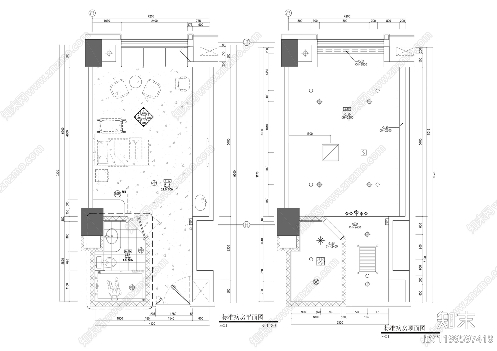 现代医院施工图下载【ID:1199597418】