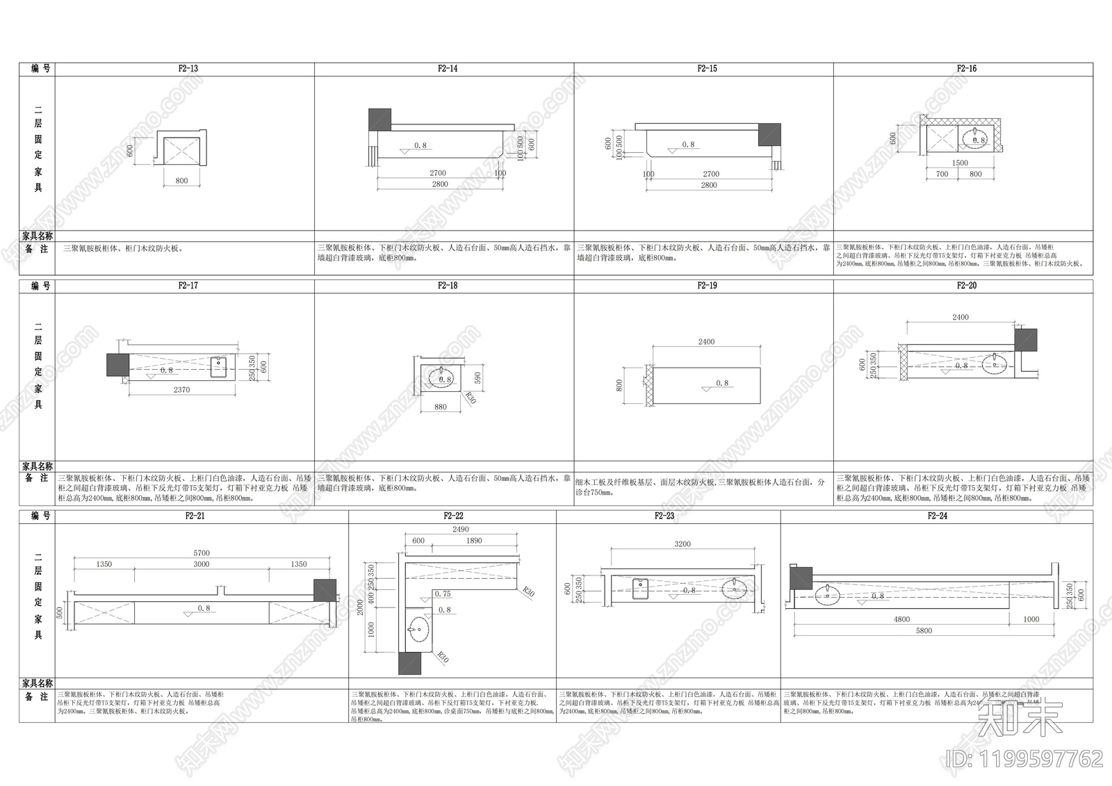 办公家具图库cad施工图下载【ID:1199597762】