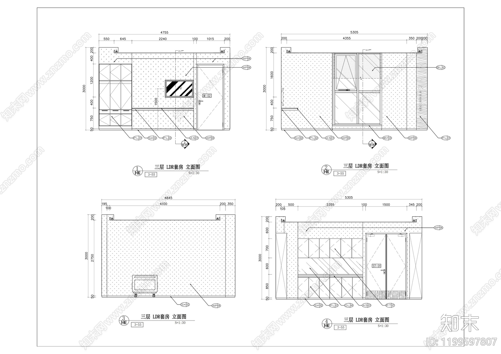 现代医院cad施工图下载【ID:1199597807】