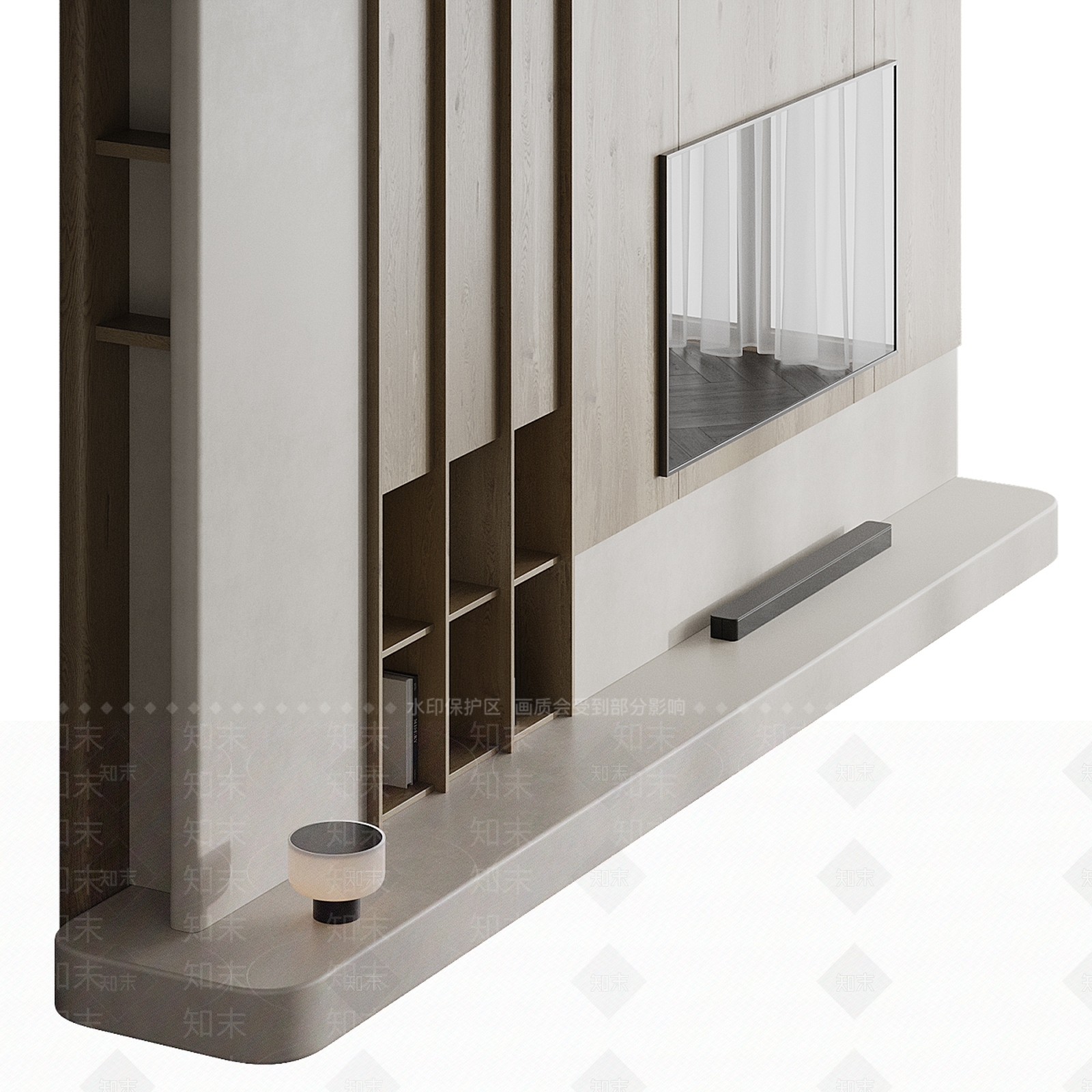 现代意式电视背景墙3D模型下载【ID:1199600289】