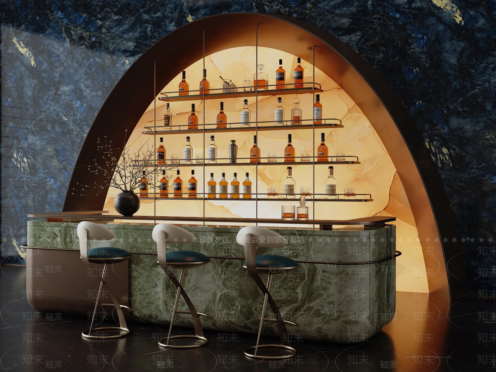 轻奢售楼处3D模型下载【ID:1199602449】