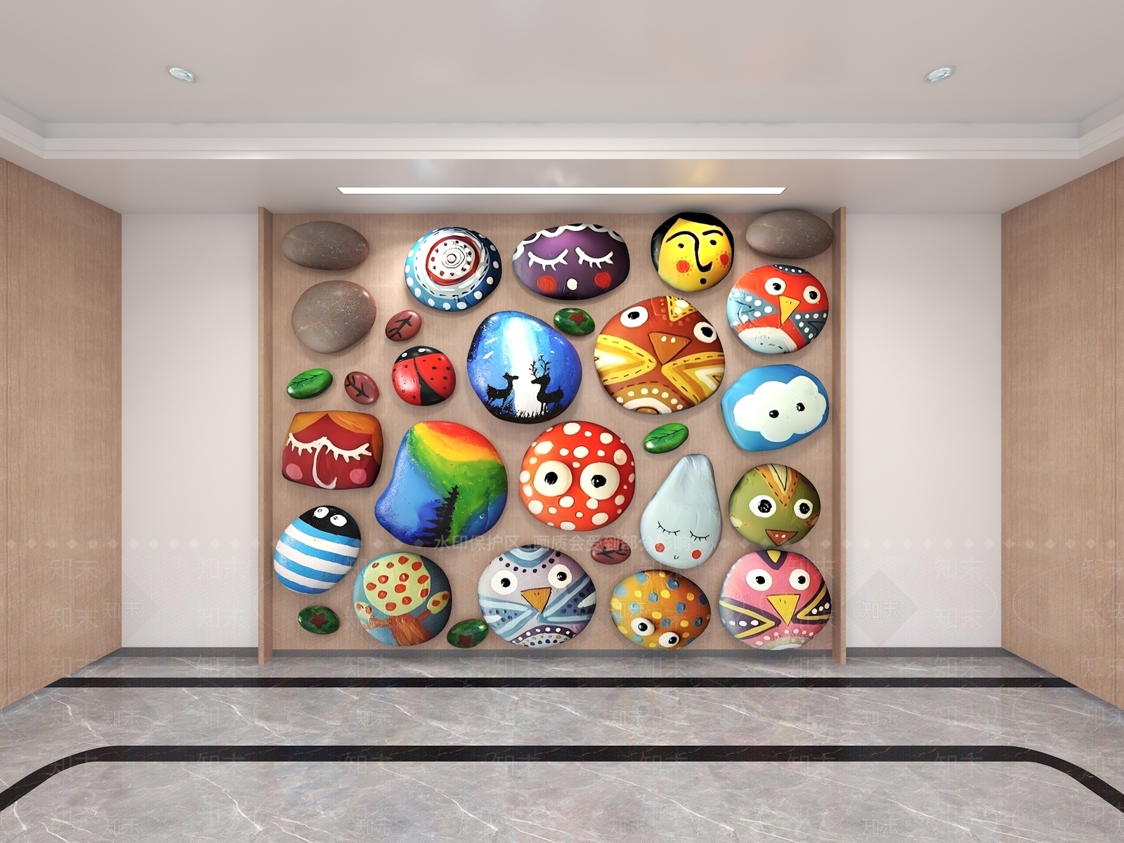 现代沙发背景墙3D模型下载【ID:1199603301】