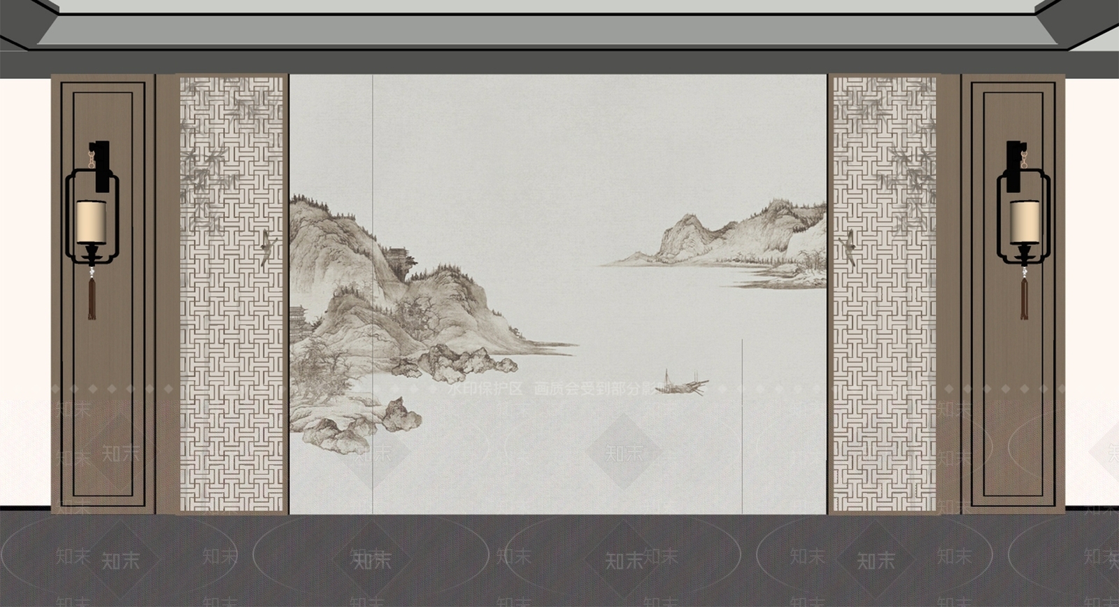 背景墙SU模型下载【ID:1199604571】