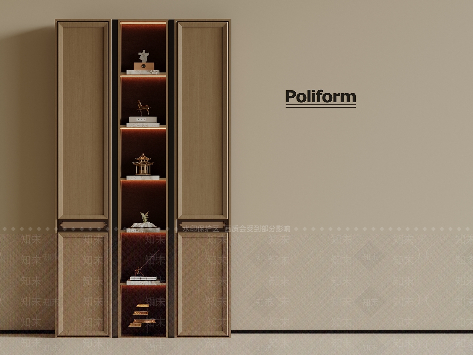 新中式储物柜SU模型下载【ID:1199604663】