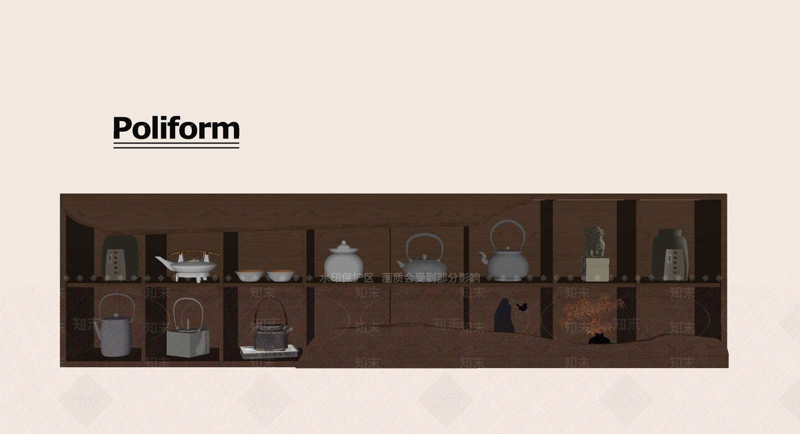 新中式储物柜SU模型下载【ID:1199605442】