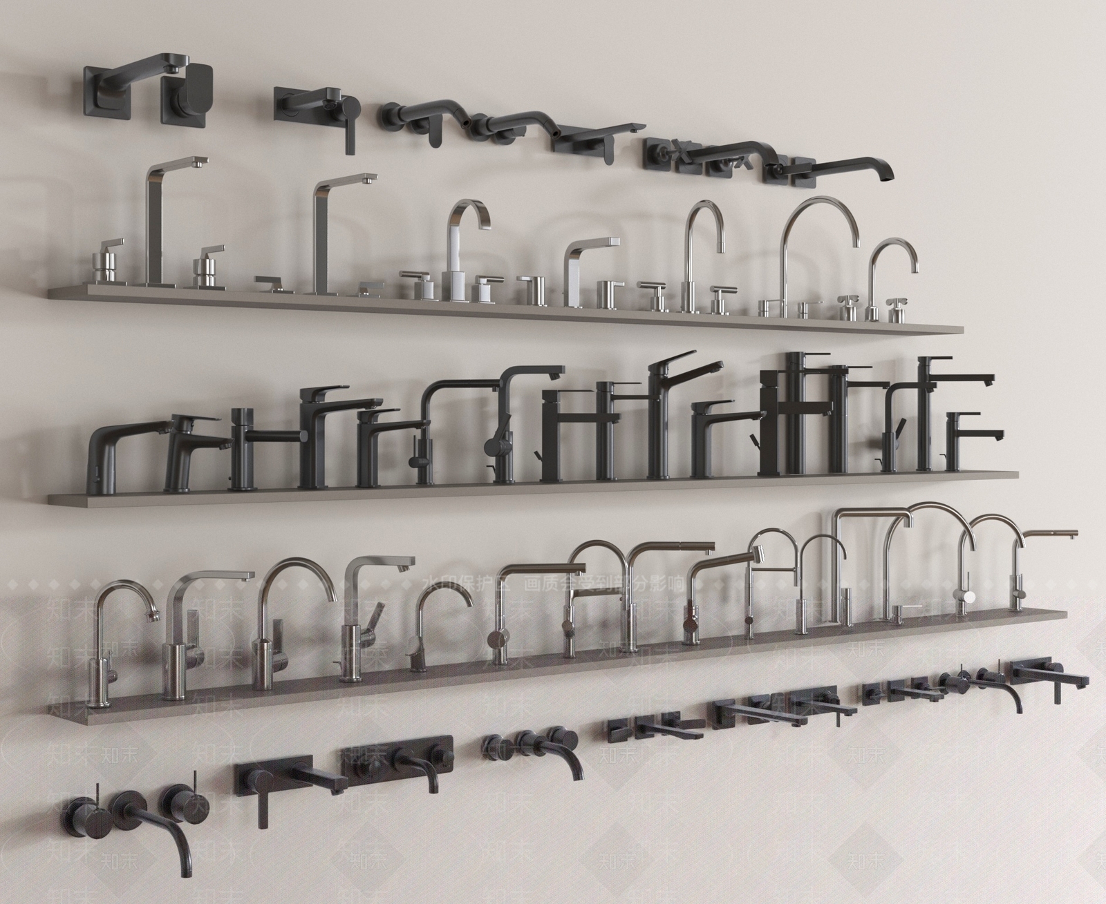 现代水龙头SU模型下载【ID:1199607406】