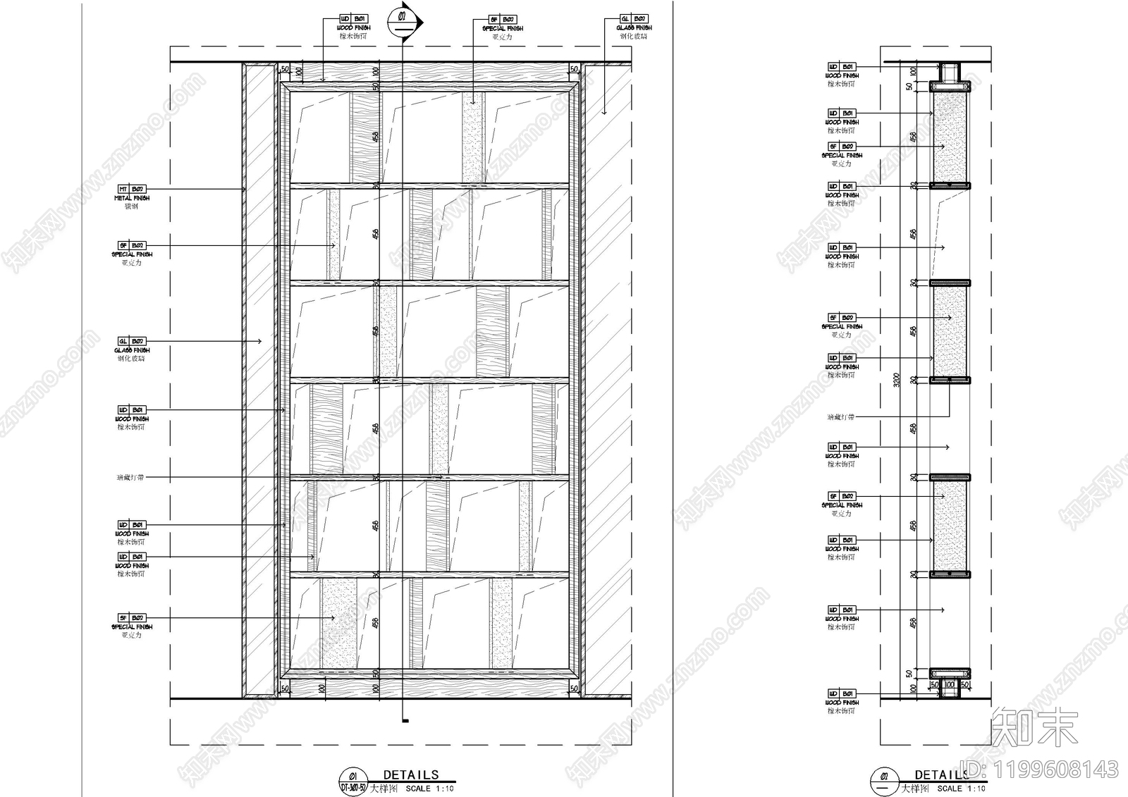 柜体节点cad施工图下载【ID:1199608143】