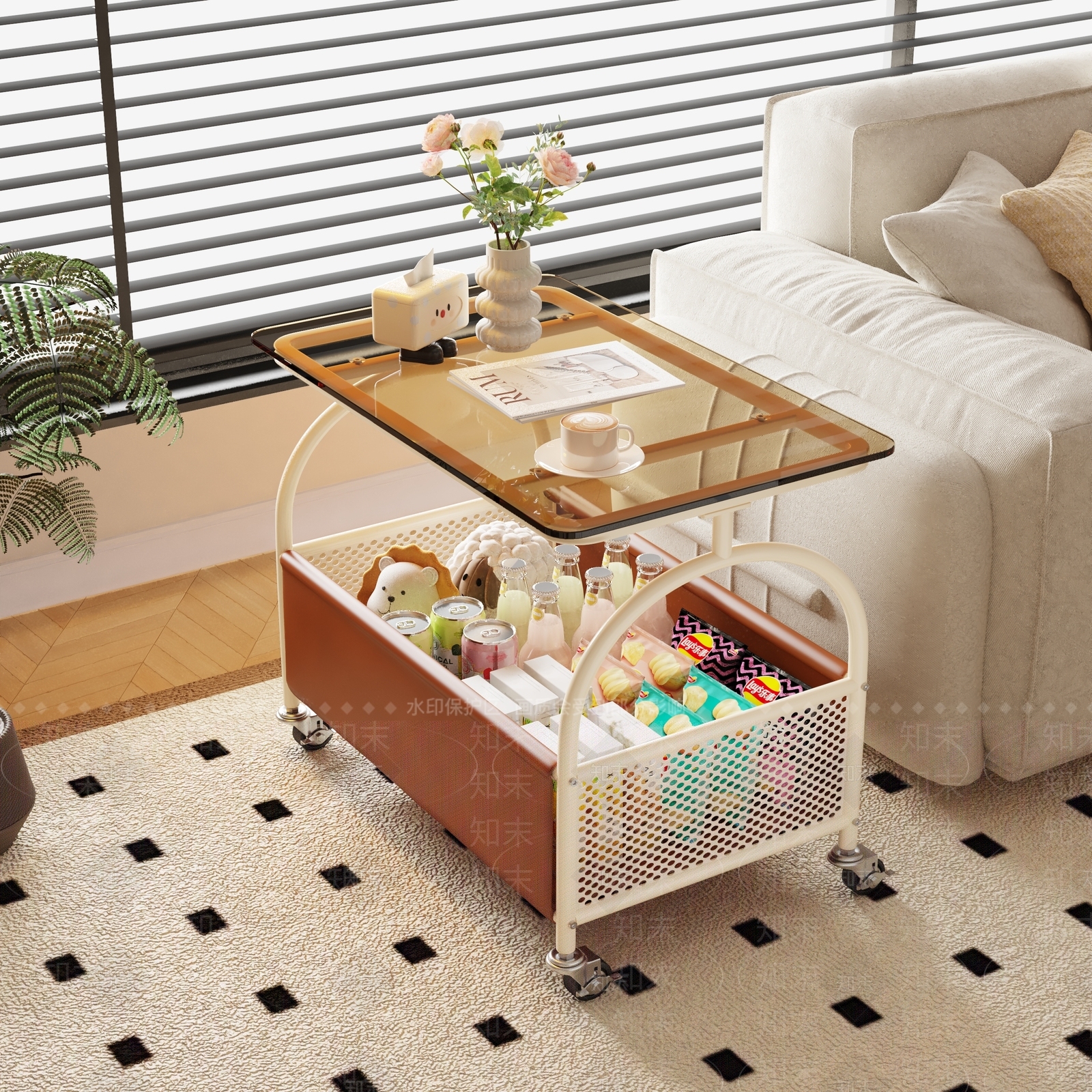 现代奶油边几3D模型下载【ID:1199610484】