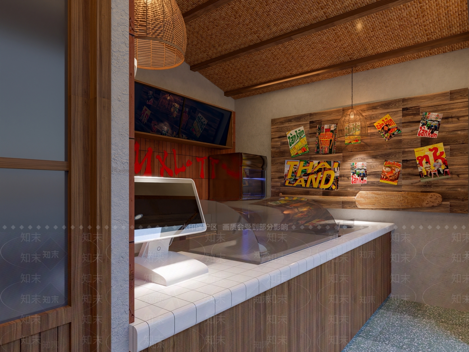 现代奶茶店3D模型下载【ID:1199612668】