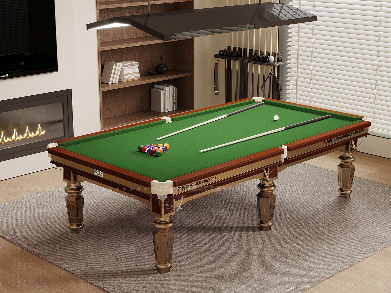 台球桌3D模型下载【ID:1199616693】