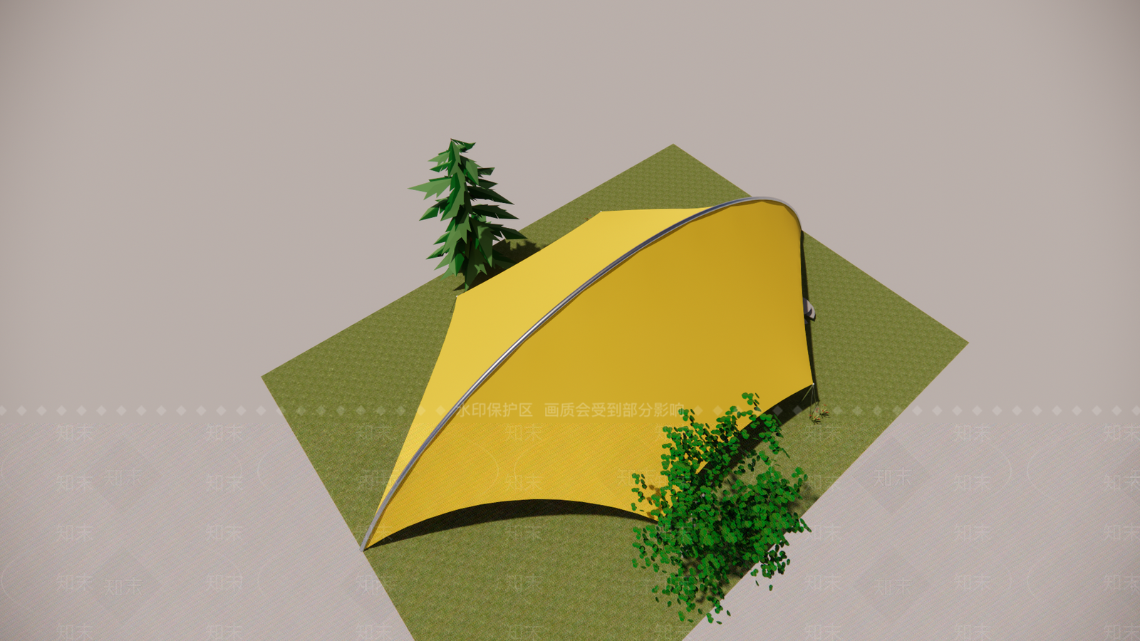 现代张拉膜SU模型下载【ID:1199617314】