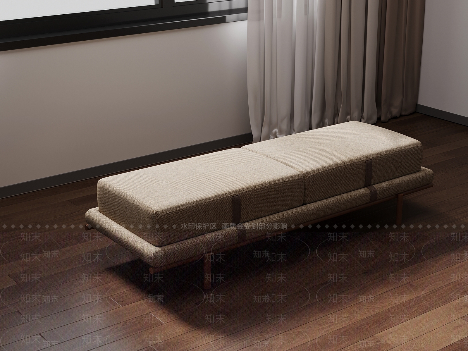 中古床尾凳SU模型下载【ID:1199617534】