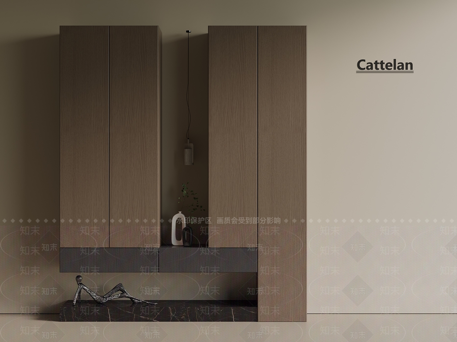 意式轻奢鞋柜3D模型下载【ID:1199621382】