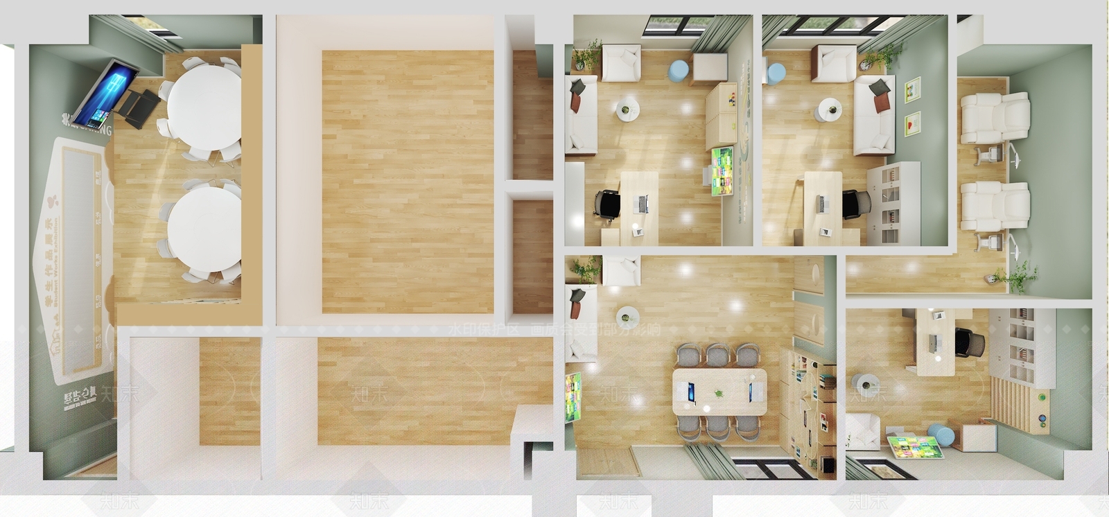 现代办公大厅3D模型下载【ID:1215172716】