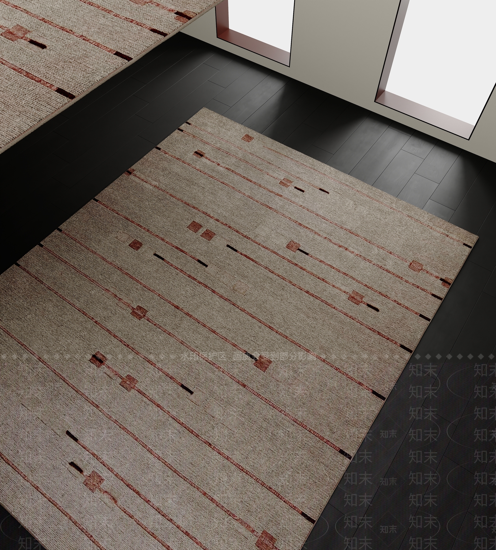 极简原木地毯3D模型下载【ID:1199627511】