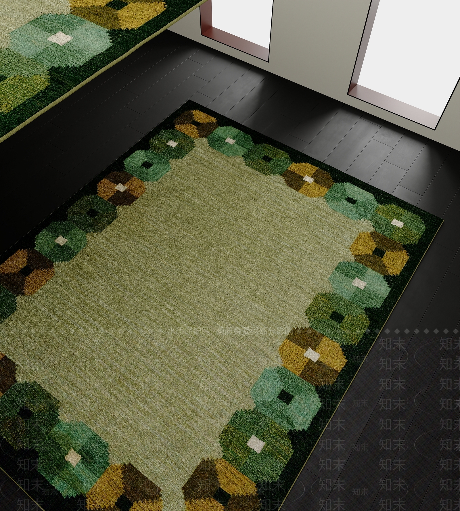 现代法式地毯3D模型下载【ID:1199627954】