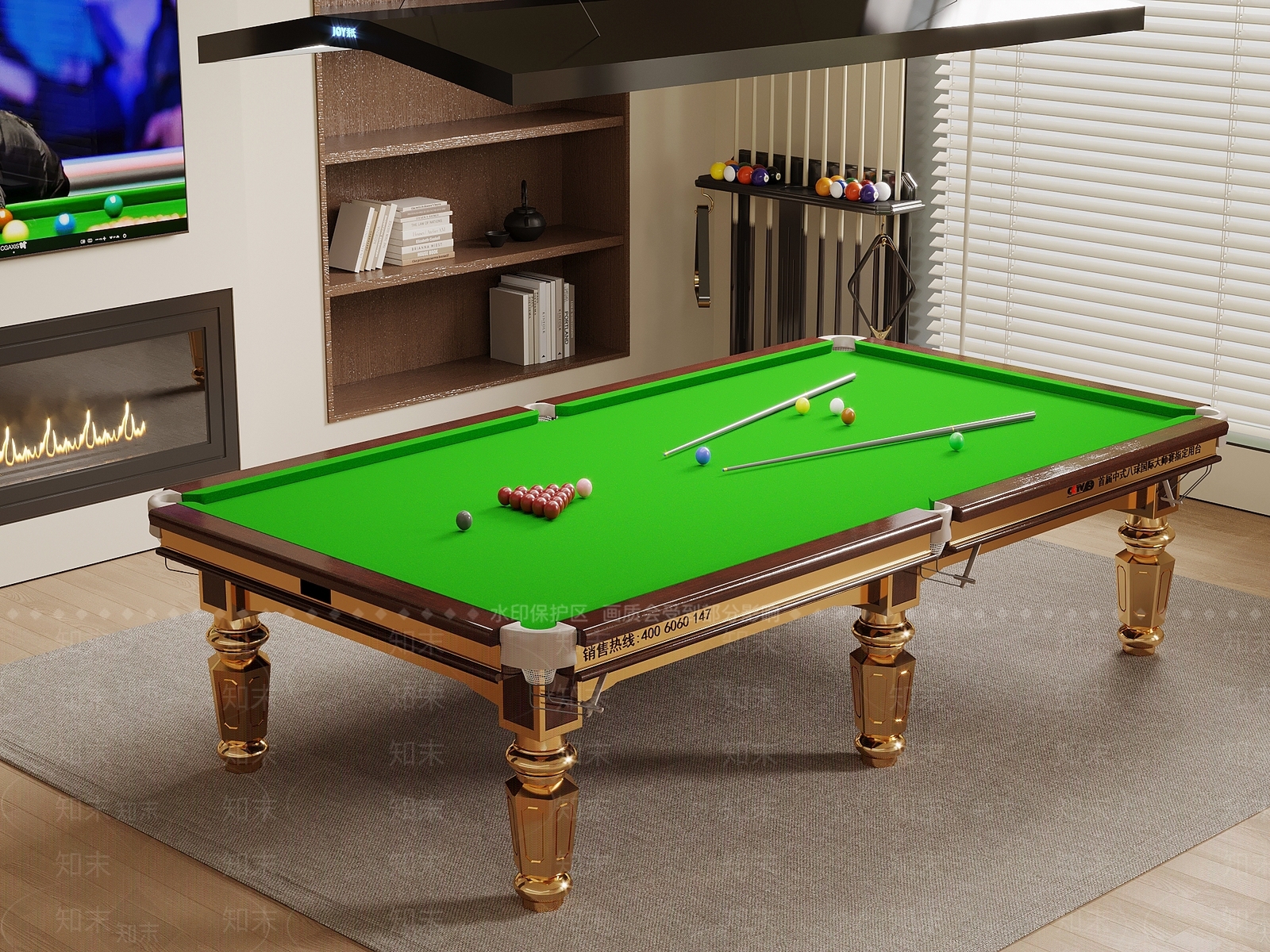台球桌SU模型下载【ID:1199628205】