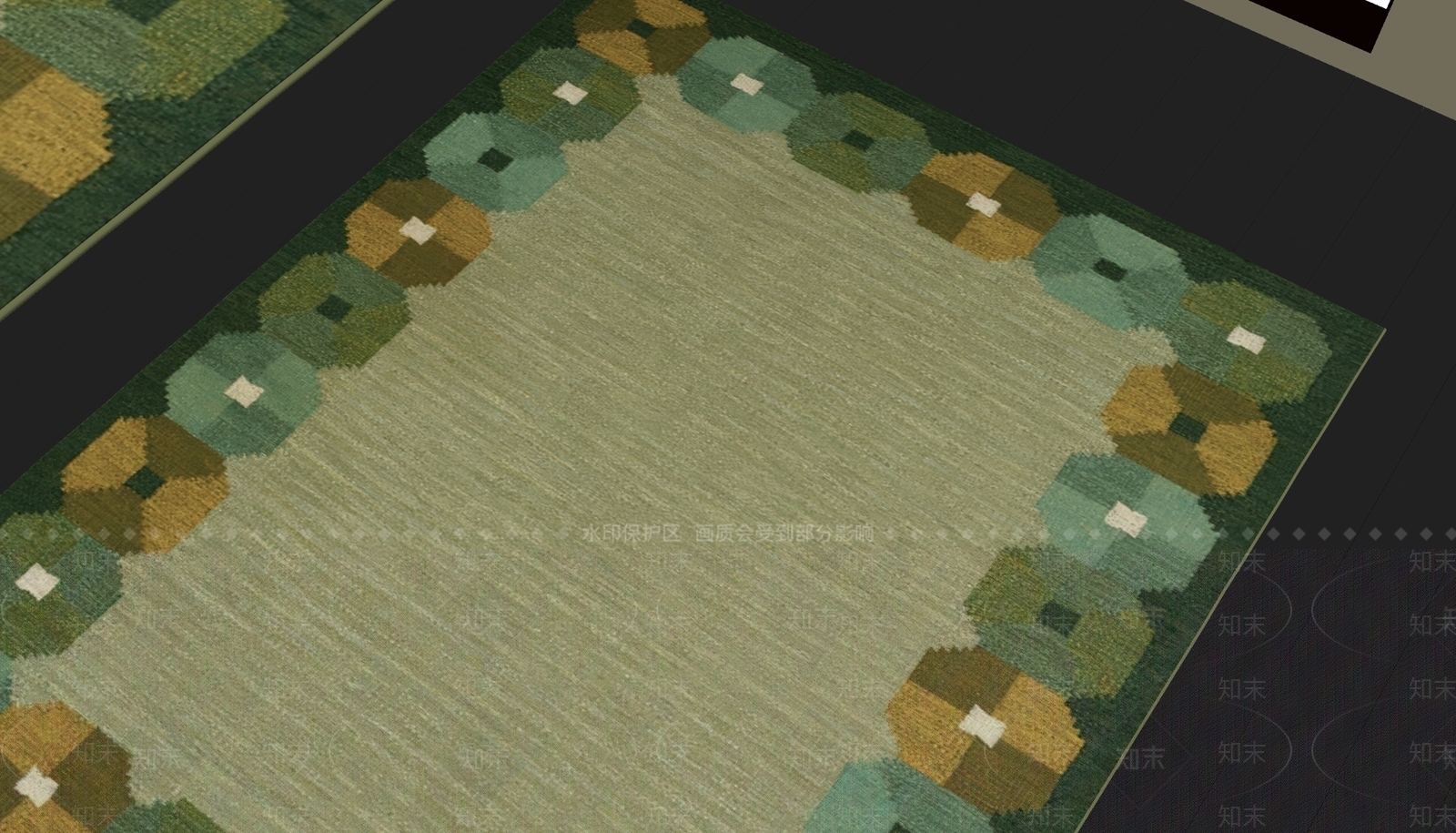 奶油原木地毯SU模型下载【ID:1199631434】