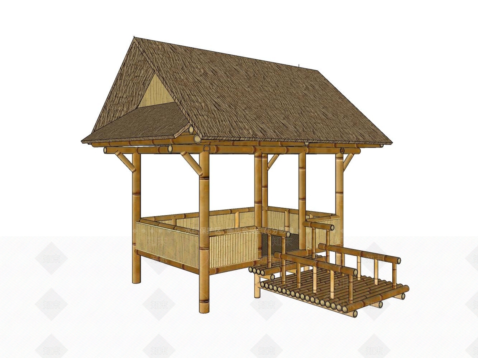 新中式其他景观小建筑SU模型下载【ID:1199635845】