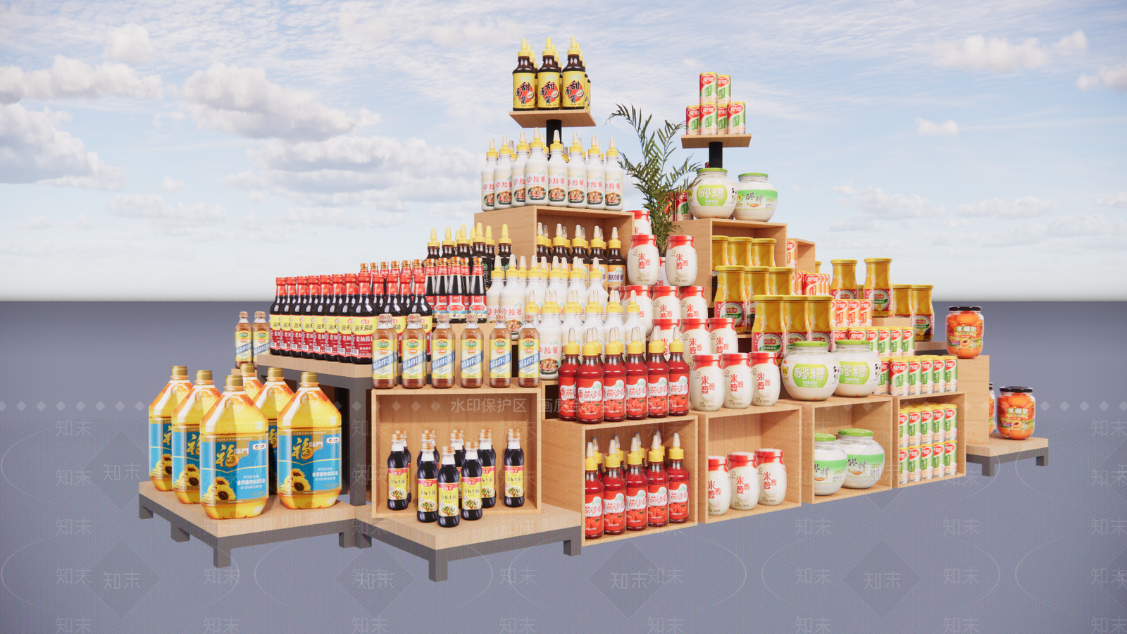 中式超市SU模型下载【ID:1199641099】
