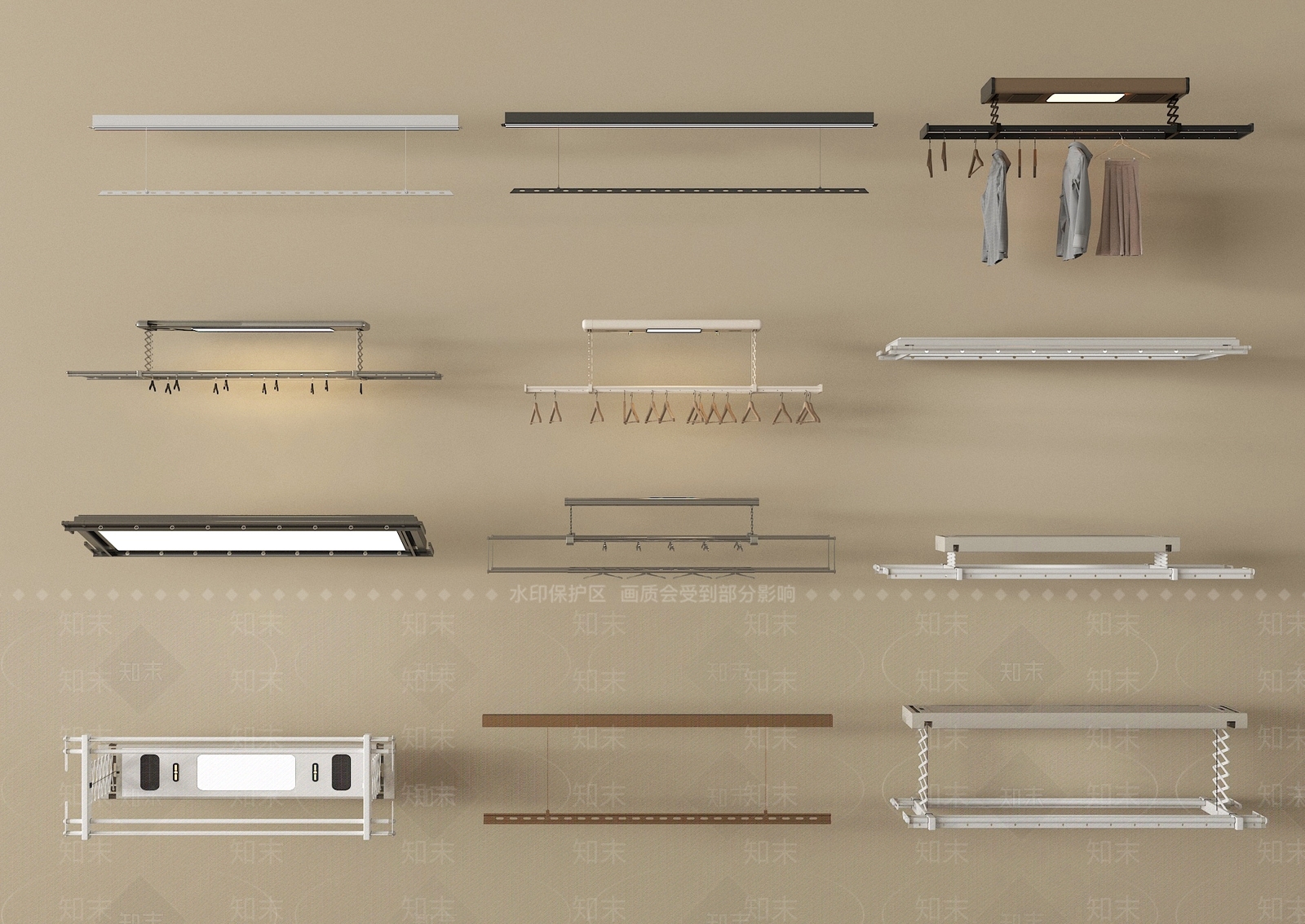 晾衣架SU模型下载【ID:1199640467】