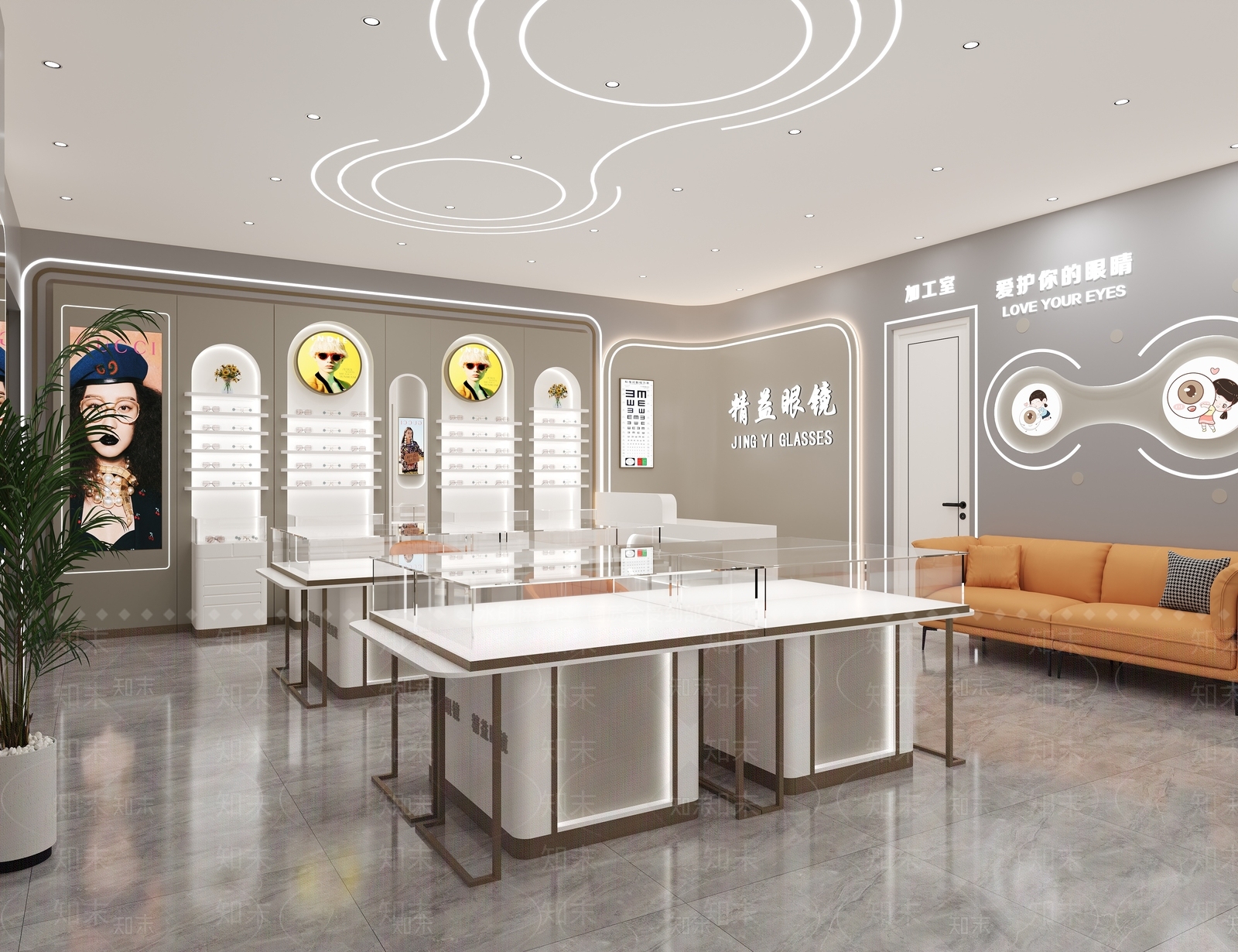 现代眼镜店3D模型下载【ID:1199643742】