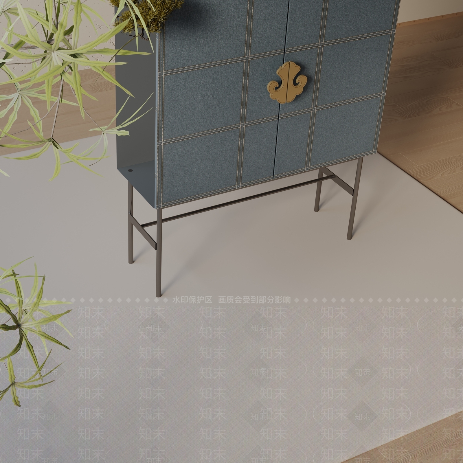 现代玄关柜3D模型下载【ID:1199649940】