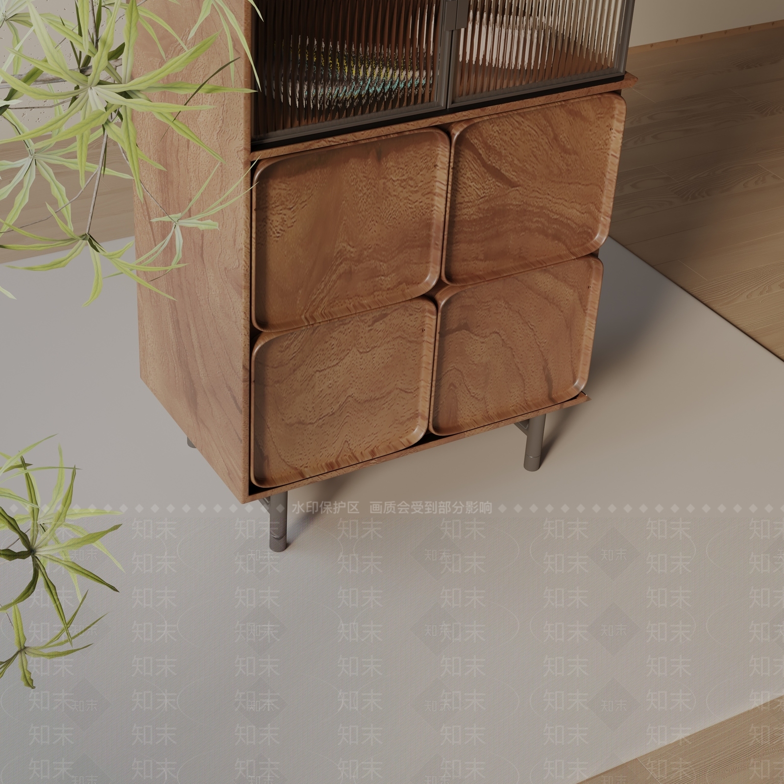 现代玄关柜3D模型下载【ID:1199650611】