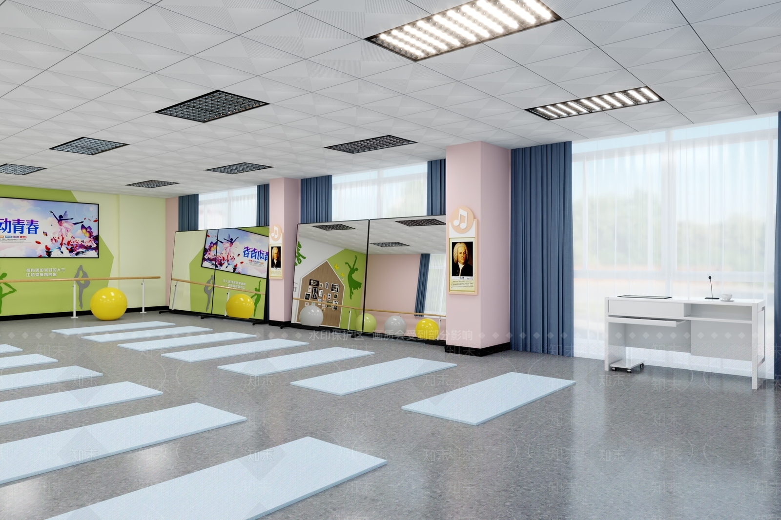 现代教室3D模型下载【ID:1199652176】
