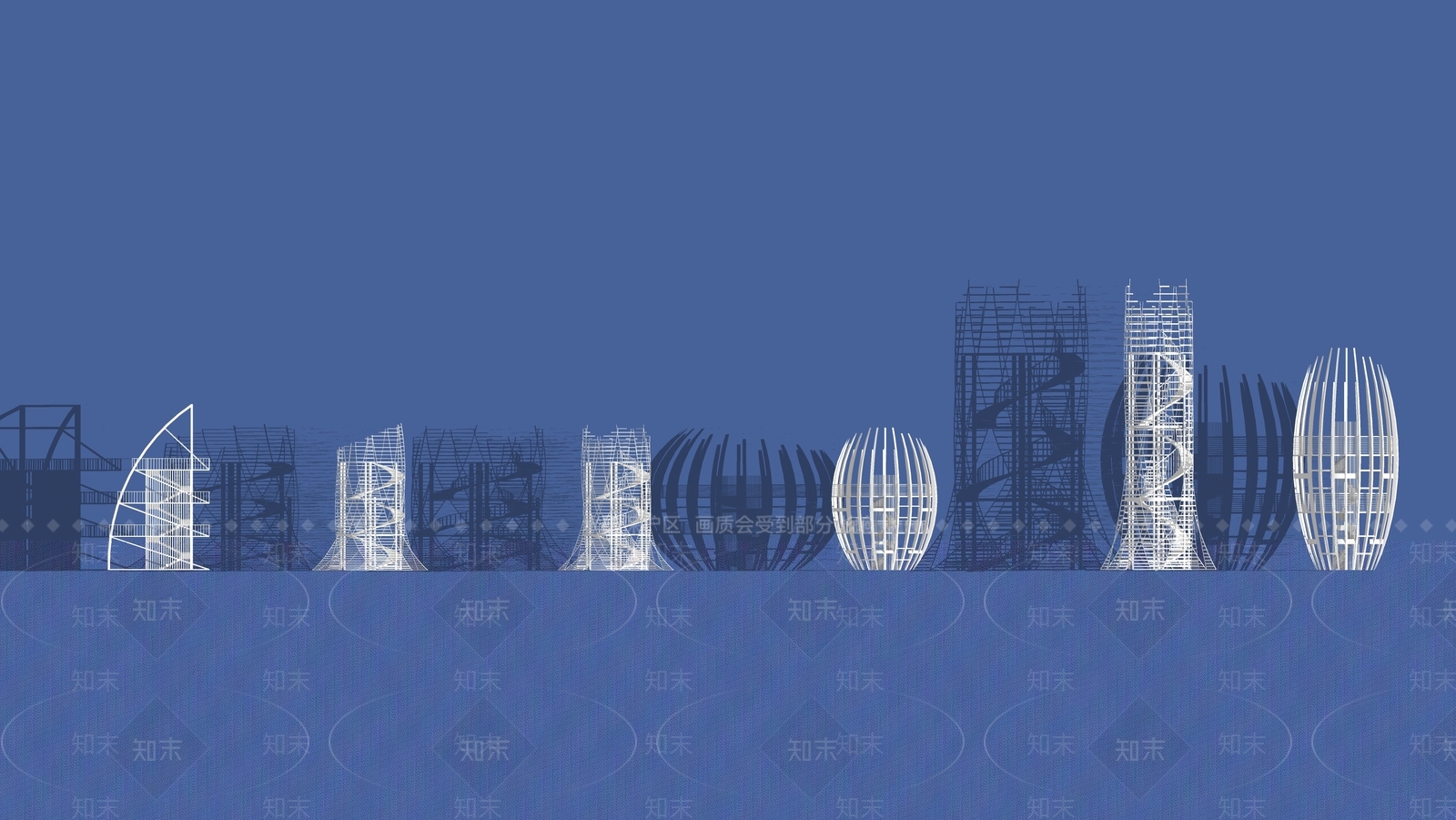 现代塔楼SU模型下载【ID:1199653890】