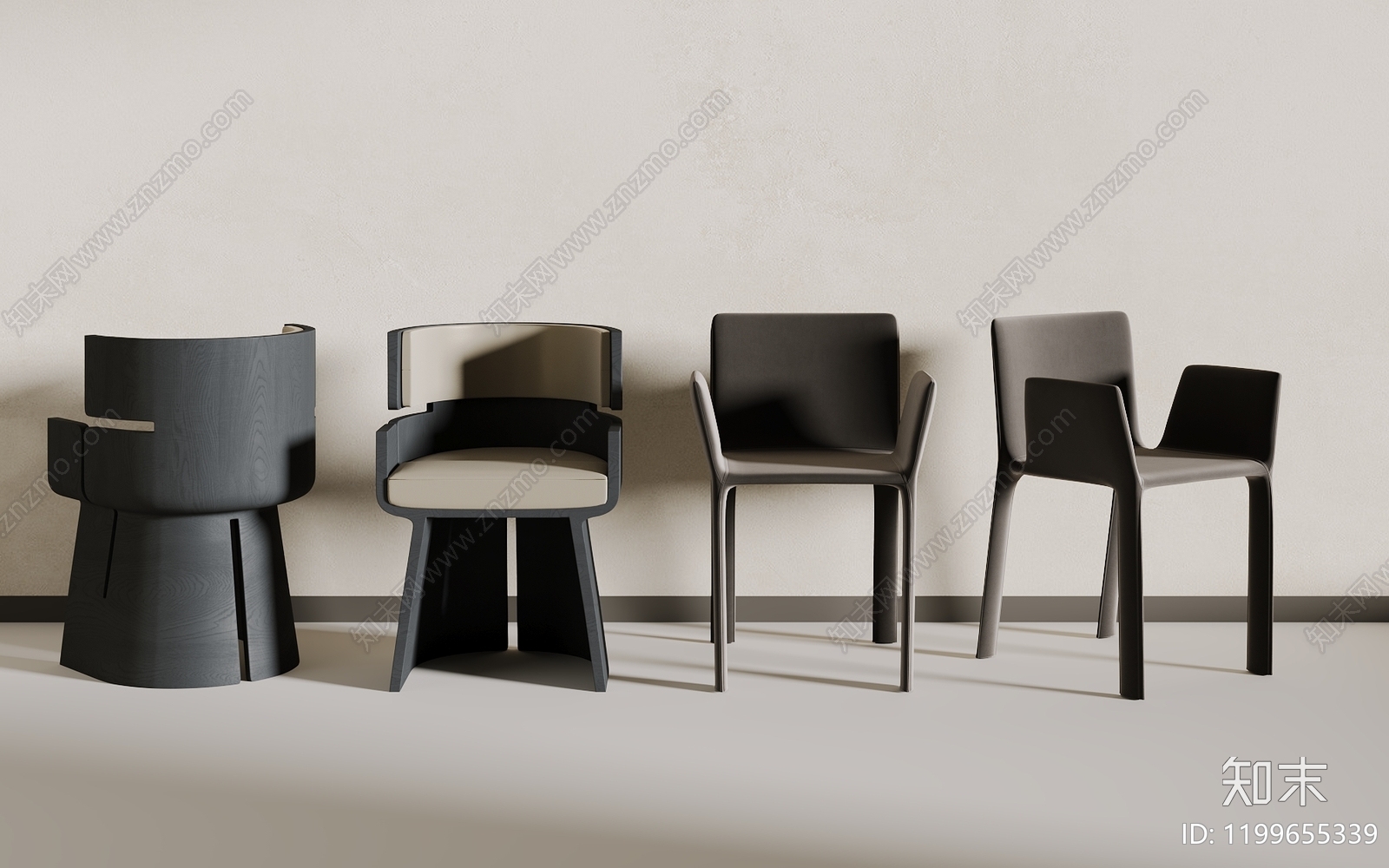 现代餐椅3D模型下载【ID:1199655339】