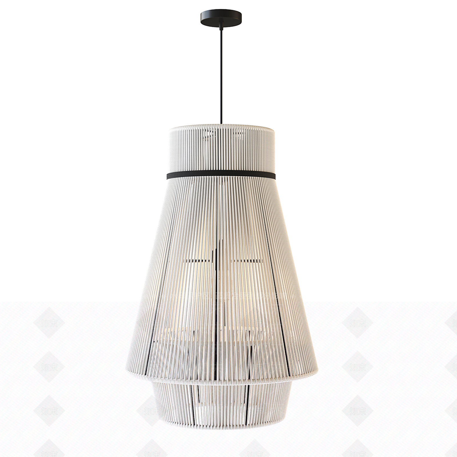 新中式侘寂吊灯3D模型下载【ID:1199663106】