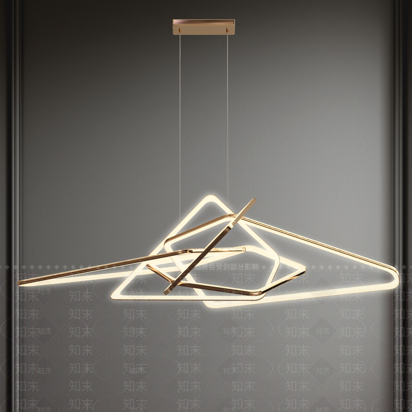 现代意式吊灯3D模型下载【ID:1199665204】