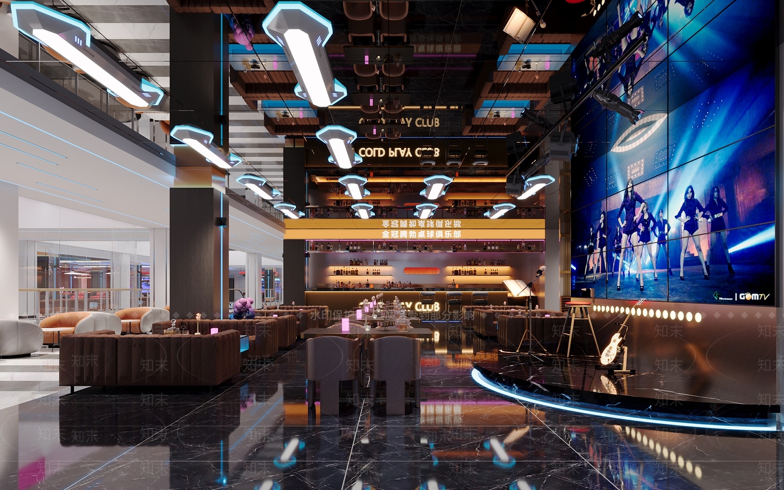 现代台球室3D模型下载【ID:1199667790】
