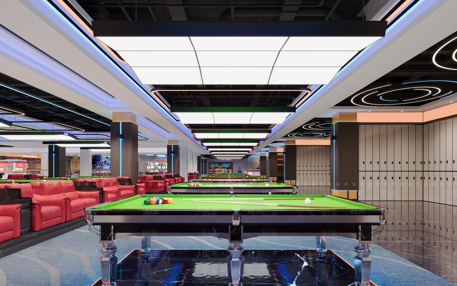 现代台球室3D模型下载【ID:1199667790】