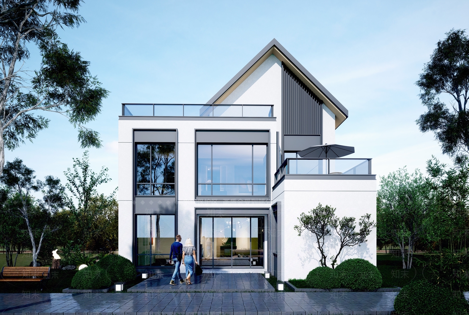 现代乡村民房SU模型下载【ID:1199669985】