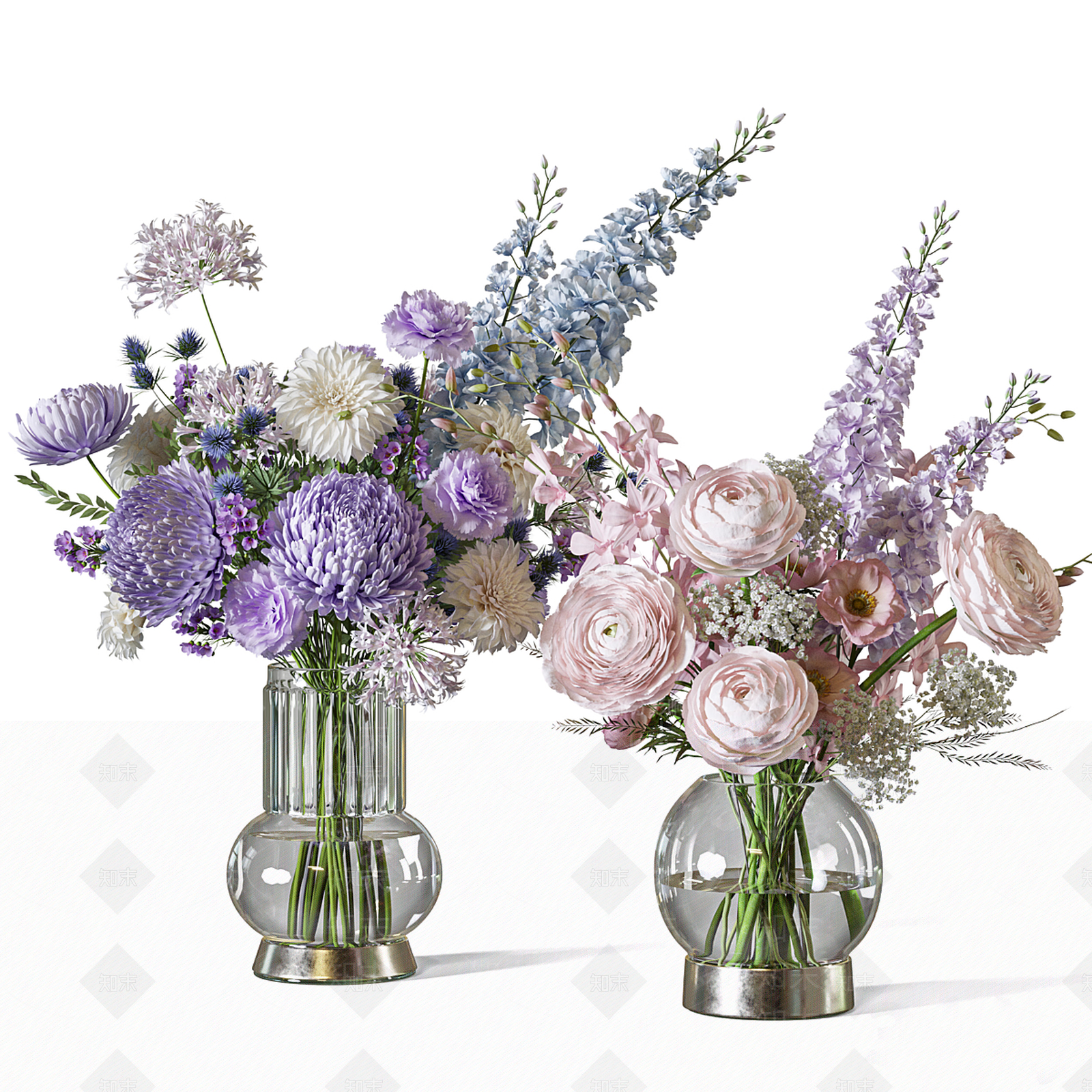 现代法式花瓶3D模型下载【ID:1199677109】