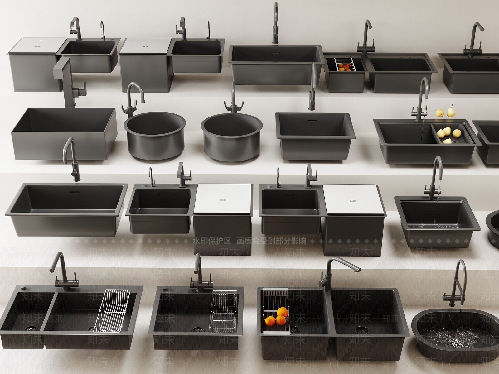 水槽3D模型下载【ID:1199678545】