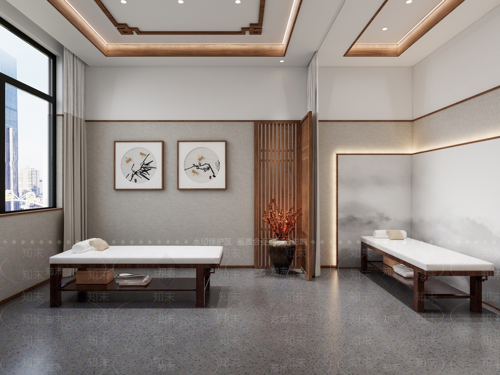 新中式中式医院SU模型下载【ID:1199679780】