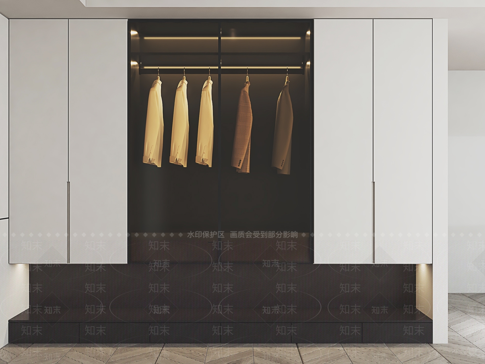 现代简约衣柜3D模型下载【ID:1199680519】