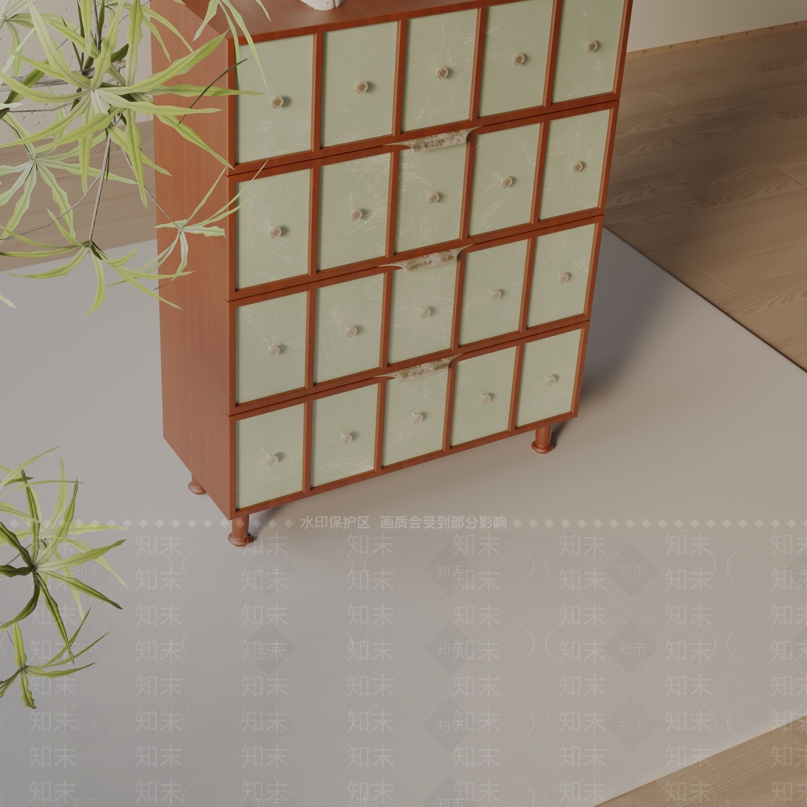 现代玄关柜3D模型下载【ID:1199681265】