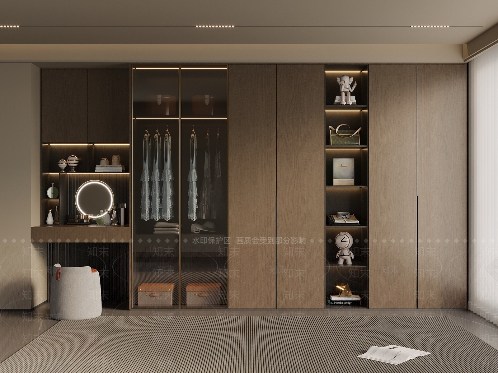 中古新中式衣柜3D模型下载【ID:1199681971】