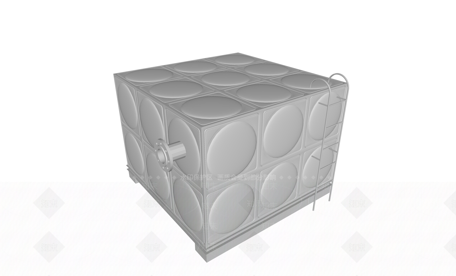 现代水槽SU模型下载【ID:1199686301】