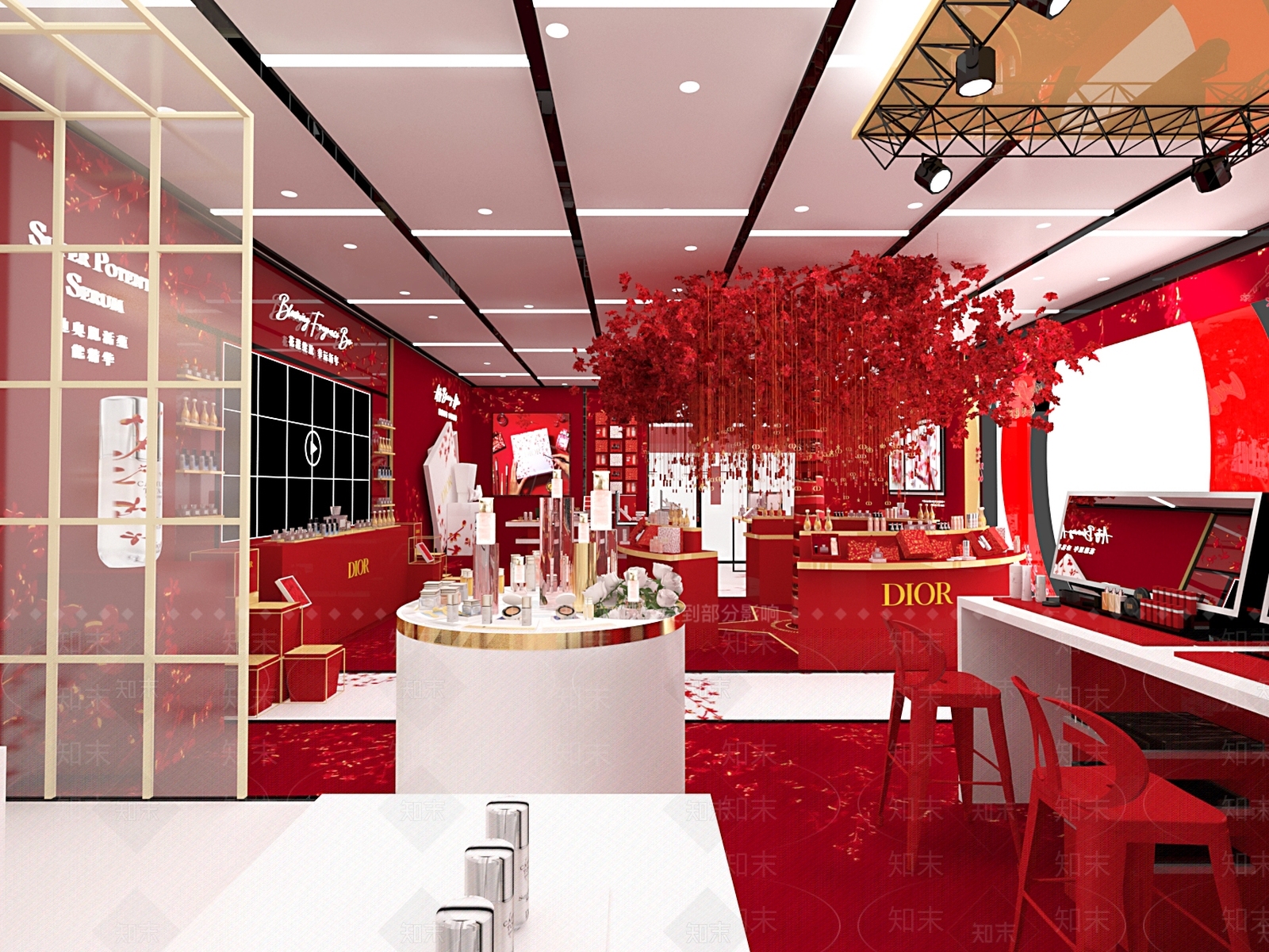 现代化妆品展台3D模型下载【ID:1199687336】