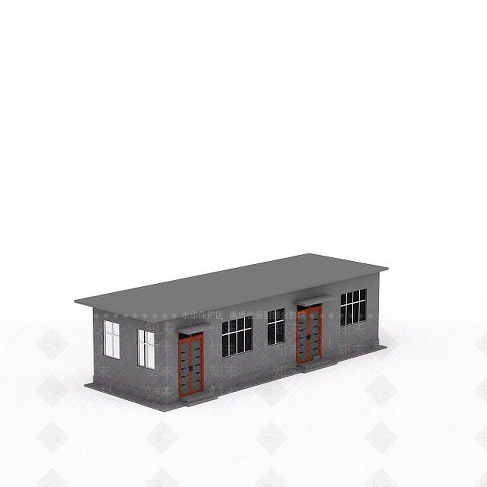 现代农村简易平房3D模型下载【ID:1199688793】