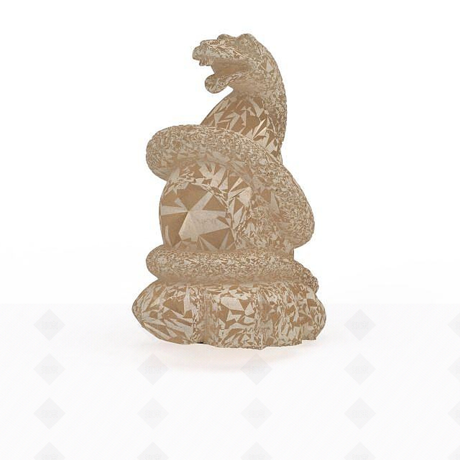 现代蛇石雕3D模型下载【ID:1199688749】