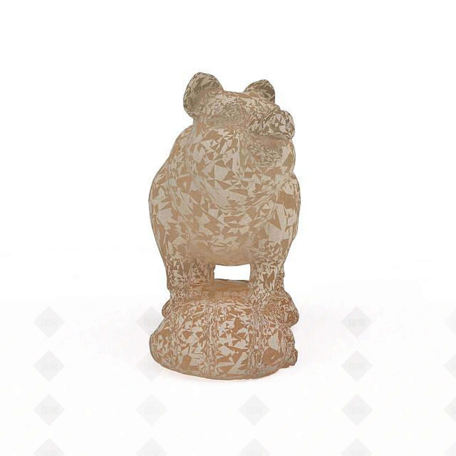 现代猪石雕3D模型下载【ID:1199689010】