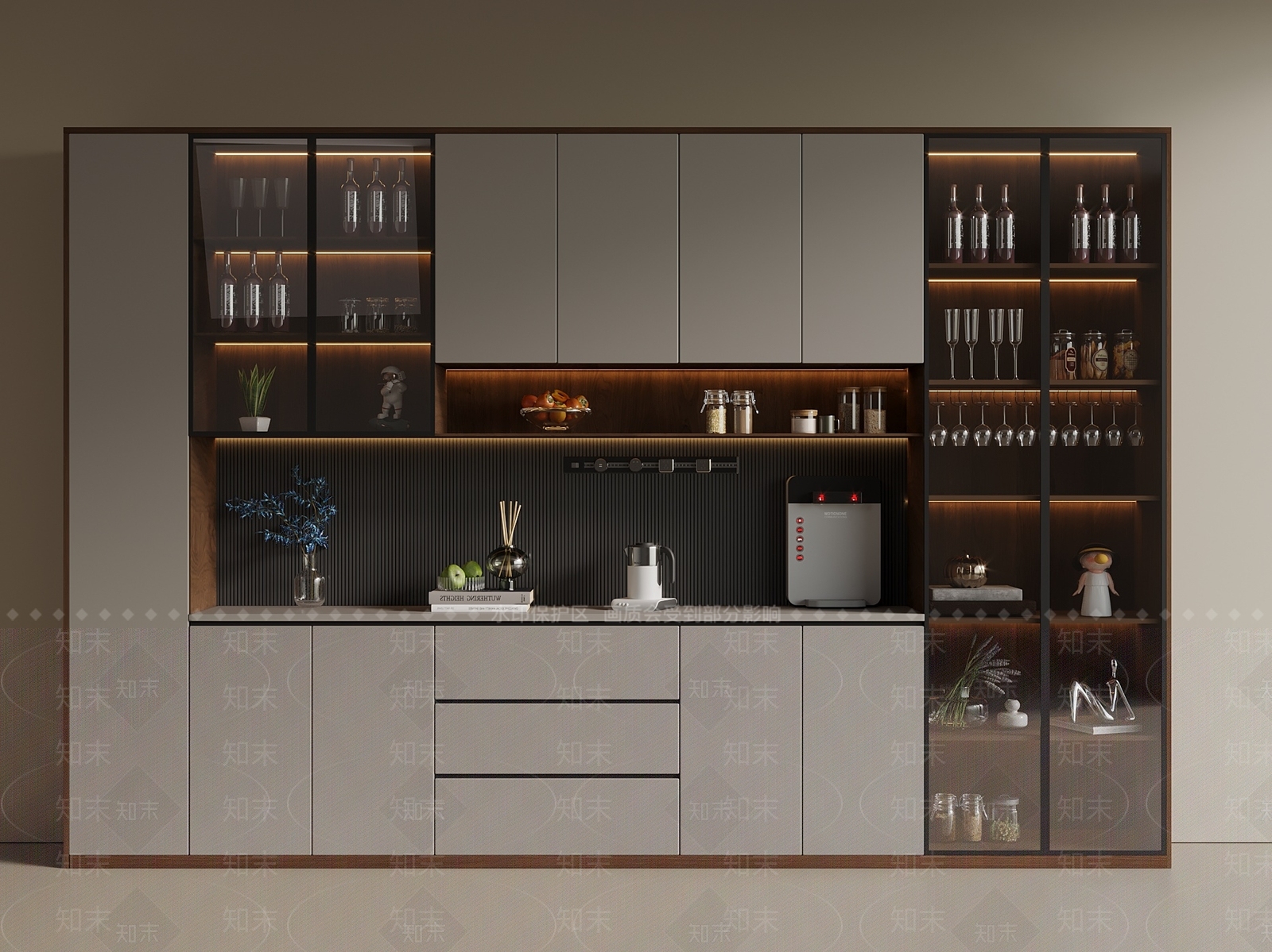 现代轻奢酒柜3D模型下载【ID:1199689243】