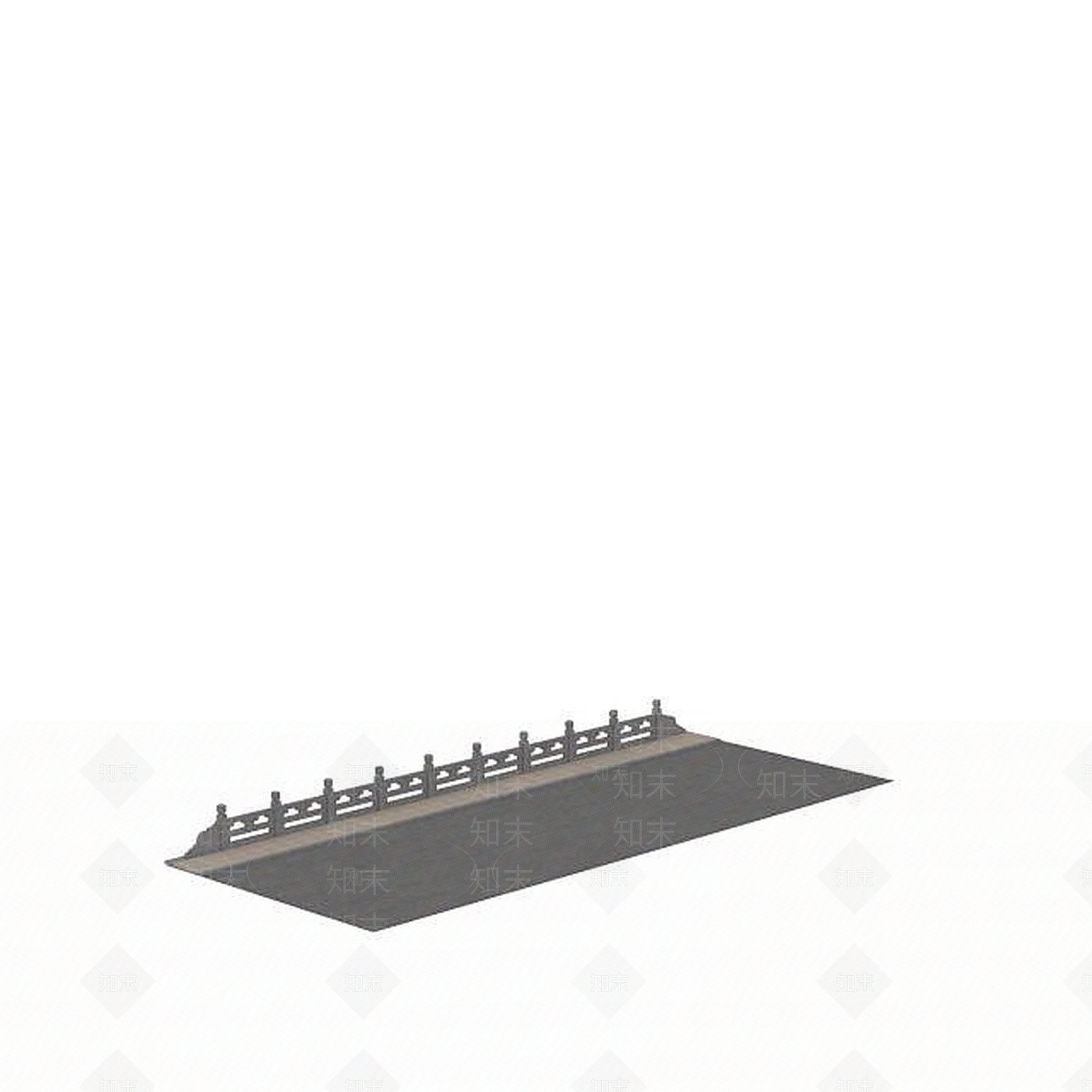 现代石材护栏3D模型下载【ID:1199689284】